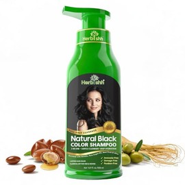 Herbishh - Champú colorante para cabello gris, champú con tinte natural para el cabello, colorea el cabello en minutos, dura hasta 3 o 4 semanas, 500 