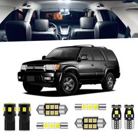 ENDPAGE 9-Pieces 4Runner LED Interior Light Kit Package for Toyota 4Runner 1996 1997 1998 1999 2000 2001 2002 White 6000K Interior LED Lighting Package + License Plate Lights, Install Tool