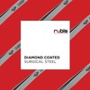 Rubis Classic Diamond Coated Tip, Stainless Steel Slanted Tweezers for