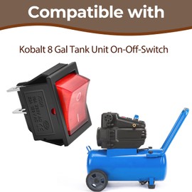 5607-0020-01 Air Compressor Switch Compatible with Kobalt 8 Gal Tank Unit On-Off-Switch, 4-pin 2-Position