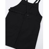 Edwin Apron with Front Ties Solid Color, Side Pockets, Black,