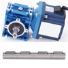 Double Output Shaft, Worm Gear Speed Reducer, Diameter 14 mm,