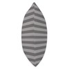 Classic Ash Gray Cabana Tent Stripe Throw Pillow