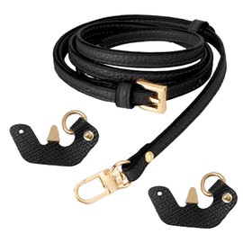 Shoulder Strap for Longchamp, Shoulder Strap for Longchamp Bags, Leather Strap Shoulder Strap, Leather Shoulder Strap for Mini Bags, Shoulder Strap for Longchamp Bags (Black)