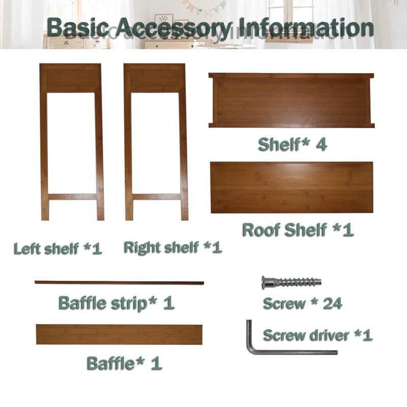 latifolia Bamboo Shoe Rack, 5-Tier Shoe Rack Organizer for Entryway