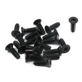 Modengzhe 20 Pcs Auto Bolts Flat Countersunk Head Compatible with Jeep Wrangler TJ CJ7 CJ5 YJ 1976-2006 If Applicable for Car Frame Door Hinge Tailgates Windshield (5/16-18 Black)