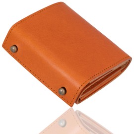 Hik0010 Mini Wallet, Trifold Wallet, Bifold Wallet, Men's, Women's, Small Wallet, Compact Wallet, Genuine Leather, Tochigi Leather, Coin Purse, Easy to View, Easy to Use, Book-shaped, Box Type, Made