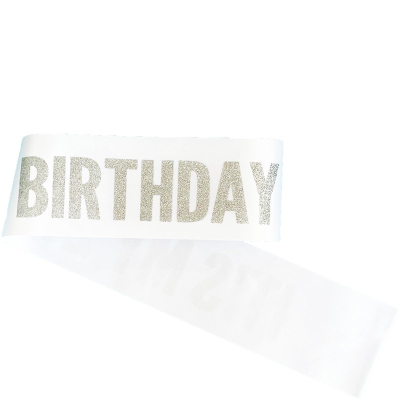 White It's My 21st Birthday Sash Funny 21st Birthday Sash