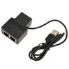 RJ45 Splitter Adapter 1 to 2 100Mbps Plug and Play