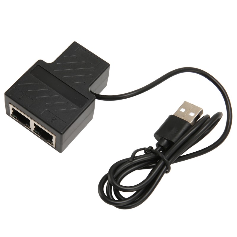 RJ45 Splitter Adapter 1 to 2 100Mbps Plug and Play