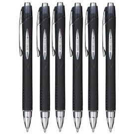 Uni Ball Black Jetstream Retractable Broad Rollerball Pen 1mm Nib Tip SXN-210 (Pack Of 6)