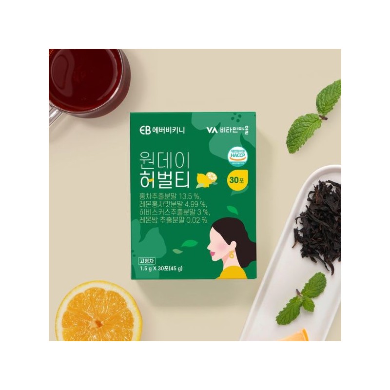 Everbikini 에버비키니 원데이 허브티 홍차 허벌티 3박스 90포 Everbikini One