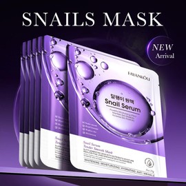 FANYANKOU Bio-Active Sheet Mask Set (6 Pack) – Advanced Formulation K-Beauty Skincare – Hydrating, Brightening & Anti-Aging Face Masks with Collagen, Snail Mucin, Retinol, Hyaluronic Acid, Vitamin C, Niacinamide – Sensitive Skin, Vegan, Cruelty-Free, Fre