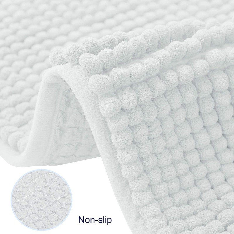 subrtex Chenille Bath Mats for Bathroom Extra Soft and Water