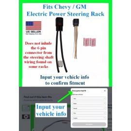 fits Chevy GM etc Electric Power Steering Rack Connector Plug Wiring Harness EPS