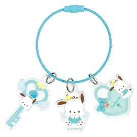 Tees Factory Sanrio Characters Angel Wire Key Ring Pochacco SR-5546417PC H 1.8 x W 1.3 x 0.08 inches (45 x 34 x 2 mm)