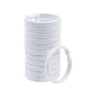 Kutesna 12 PCS White Plastic Shower Curtain Rings, Easy Snap