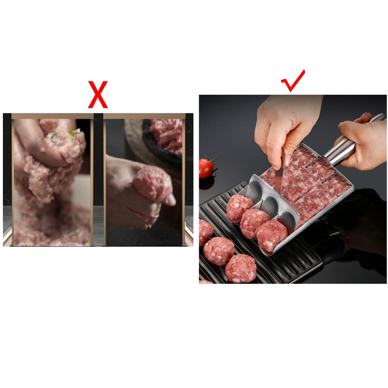 Stainless Steel Meatball Maker Multifunction Kitchen Triple Meatball Maker Meat