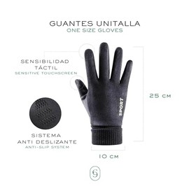 CLEPSIDRA® Guantes para Ejercicio de Tela Extra Suave. Guantes Hombre con Forro Termico para Uso Constante. Guantes Mujer Aptos para Usar Pantallas tactiles. Accesorios Deportivos. Unisex Gloves.