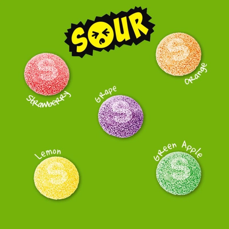 Skittles Sour Gummy Candy Pack 12 Bags 5.8Oz Assorted Fruity