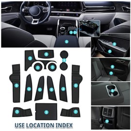 2026 Sportage Door Slot Mats,for Kia Sportage 2025 Accessories Center Console Liner Mats Compatible with 2023 2024 2025 2026 Kia Sportage Hybrid/LX/EX/SX/X-Pro (14PCS/Sets)