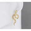 gold snake earrings asp cleopatra toga serpent post stud dangle