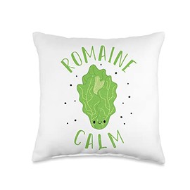 Lettuce: Romaine Calm - Vegetables Sayings Throw Pillow
