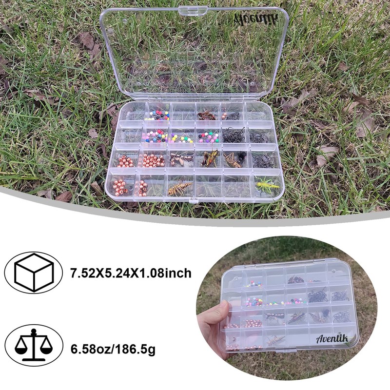 Aventik Polycarbonate Fly Fishing Box Four Different Multi-Compartment Option Fishing