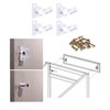 False Front Cabinet Clips, Hosrnovo 4 Pairs with Screws Reinforced