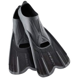 Cressi Adult Agua Short Short Fins for Swimming and Snorkelling – Made in Italy Italian Quality Since 1946, black