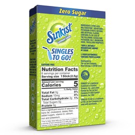 Sunkist Lemon Lime Singles to go drink mix ~ 3 pack