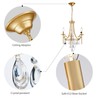 WUZUPS Candle Chandelier 3-Light Pendant Ceiling Light Modern Lighting Fixture