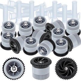 Honoson 16 Pcs Variable Arc Nozzle Radius High Efficiency Replacement Pop up Sprinkler Heads Compatible with Rainbird, Hunter, Orbit Pop-up Sprinklers (Black,17 Van)