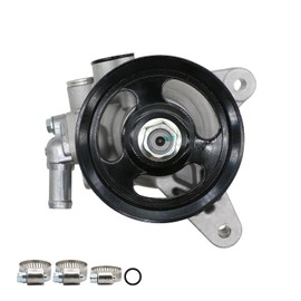 Cuuove Power Steering Pump with Pulley Compatible With 2001-2005 Honda Civic 1.7L L4, with 2001 2002 2003 2004 2005 Acura EL, Power Assist Pump Replace 56110-PLA-013, 21-5267