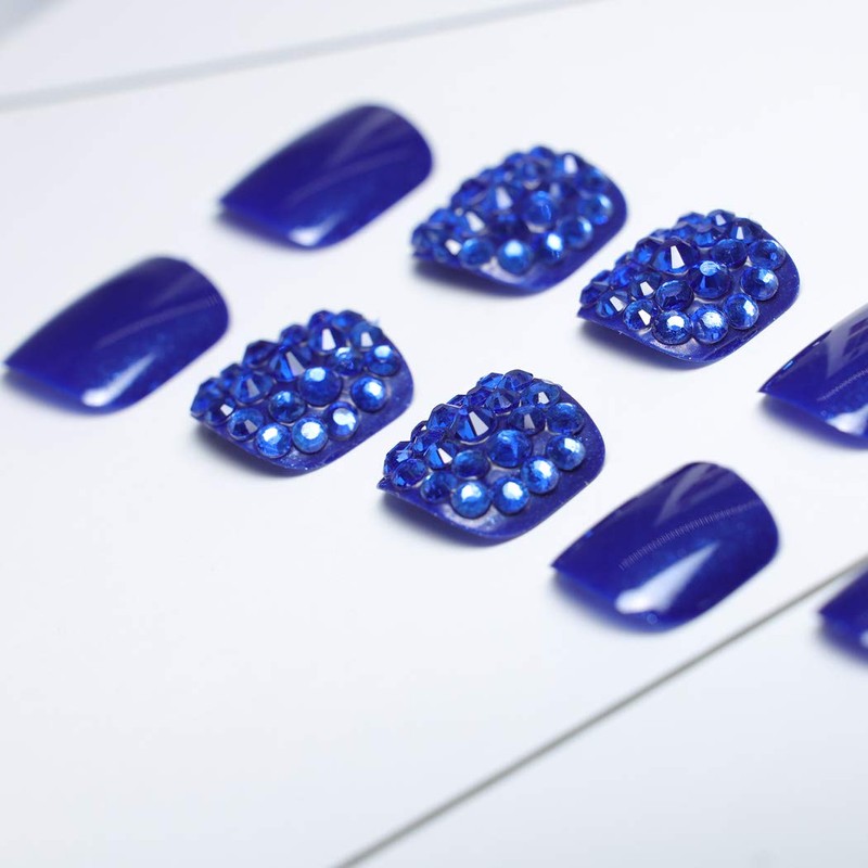 Yienate False Nail for Toes Chic Exquisite Bling Bride Royal