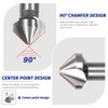 LYPPUL Set of 6 90° Countersink Set HSS Countersink Metal
