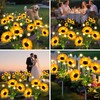 Solar Sunflower Lights Outdoor Waterproof - 6 Pack Solar Powered