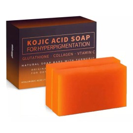 Hikvison Jabón Blanqueador Cúrcuma Con Ácido Kójico 100 G * 2