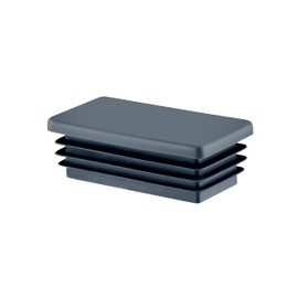 Round Plastic Plugs / Lamellar Plugs / Push-in Caps, anthracite, rectangle tubing cap