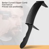 Curved Barber Clipper Comb, Professional Hair Cutting Comb with Flat