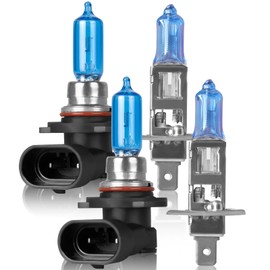 QUAYUB Headlight Bulbs Compatible with Subaru Outback 2000-2004,9005/HB3 High Beam + H1 Low Beam Halogen Headlamp Bulbs,High Performance Halogen Light Bulbs Combo,Plug and Play, 4 Pcs