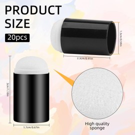 Finger Sponges Daubers, 20 Pcs Finger Painting Sponge Craft Drawing, Finger Face Paint Sponges Painting Craft Set, Craft Finger Sponge Daubers Drawing Project for Painting Art Ink Crafts Card Making