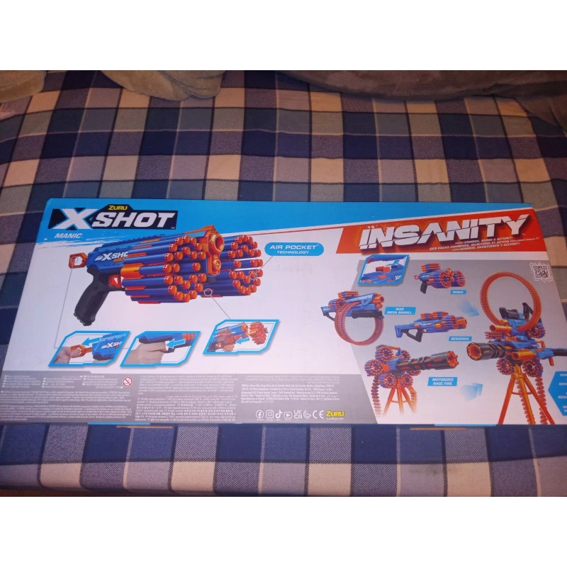 Zuru X-Shot Insanity Manic 2 Pack 48 Air Pocket Darts