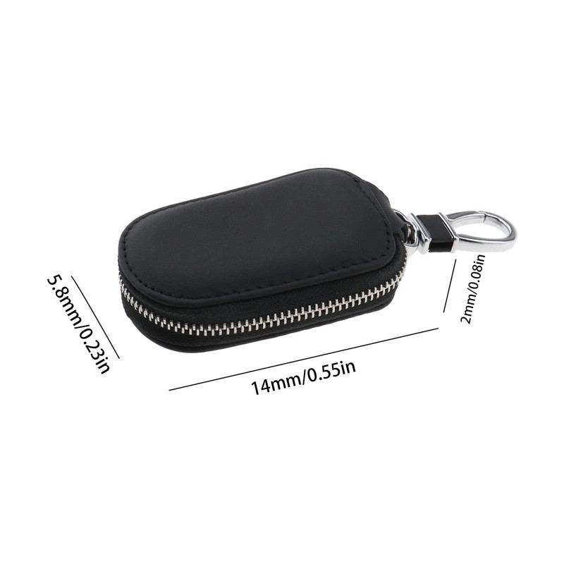 ECSiNG Car Key Chain Leather Bag Key Fob Protector Multifunction