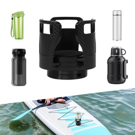 Adjustable Paddle Board Cup Holder, Paddleboard Beverage Holder Carbon Fiber Exterior Fit for Storing Cold Drinks While Paddle Boarding