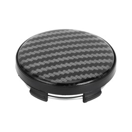 A ABSOPRO Wheel Center Caps Hub Caps Rim Center Caps OD: 58.5mm/2.30" Wheel Caps Hubcap Center Covers Plastic Black 1 Pc with Black Carbon Fiber Pattern Sticker