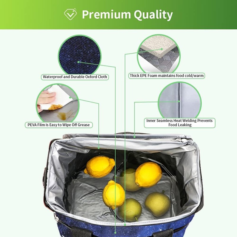 iknoe Large Cooler Bag Collapsible, 15L Insulated Bags, Leakproof Lunch