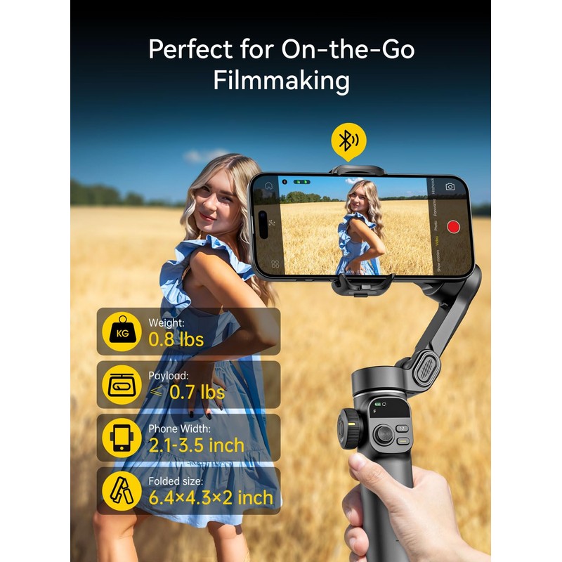 Gimbal Smartphone Stabilizer (Black)