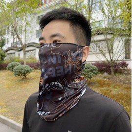 Men's Cool Spring Summer Golf Mask & Face Cover A21 - UV Protection Magic Scarf (Ice Silk, One Size) Supreme Brain 40ea