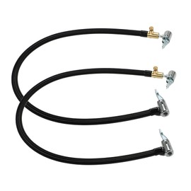 X AUTOHAUX 2pcs 24" Lock Air Chuck with Air Release Valve Fine Thread Black